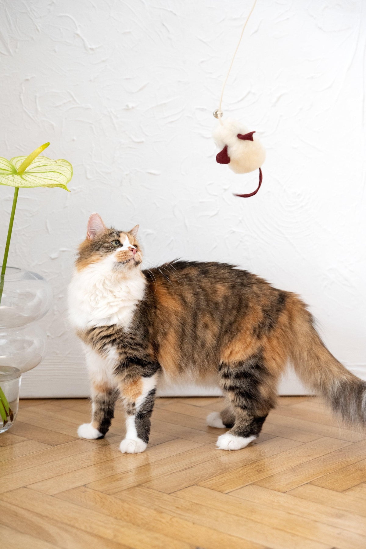 Sheepskin Cat Mouse Toy