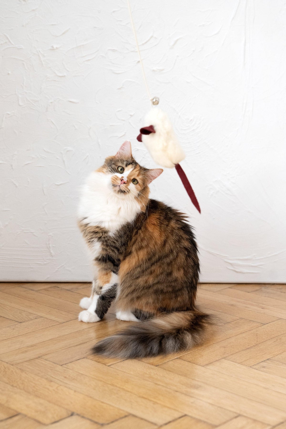 Sheepskin Cat Mouse Toy